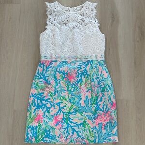 Lilly Pulitzer Sharice Stretch Shift in Coral Bay